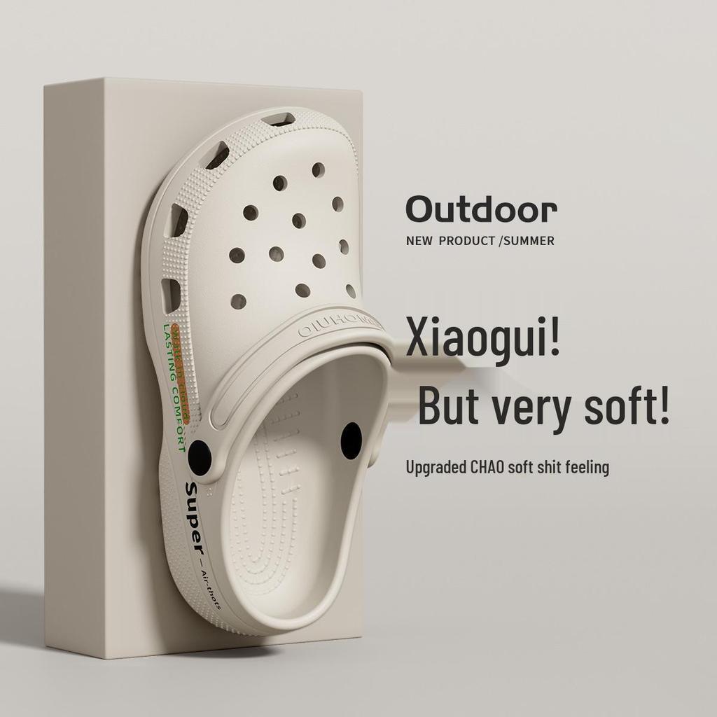 Buty EVA z dziurkami: 2025 Antypoślizgowe Dezodorujące Kapcie Zamknięte na Palce na Plażę i na Zewnątrz, Letni Styl Męski i Damski z Unikalnym Komfortem Kroku.