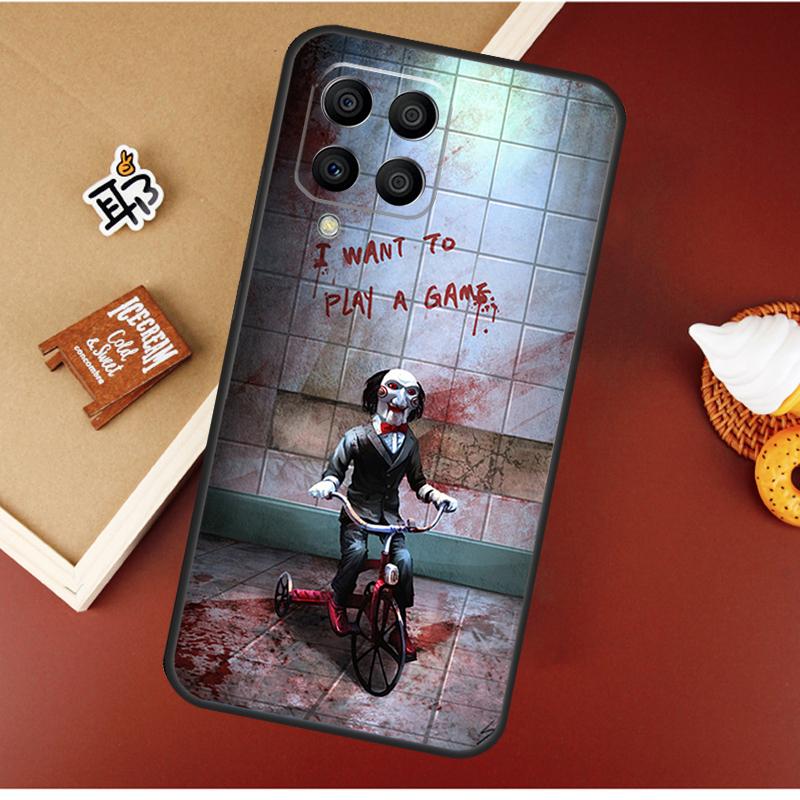 Saw Jigsaw Puppet For Samsung Galaxy M12 M32 M52 M13 M33 M53 M11 M31 M51 M15 M55 M14 M34 M54 M30s M20 Case