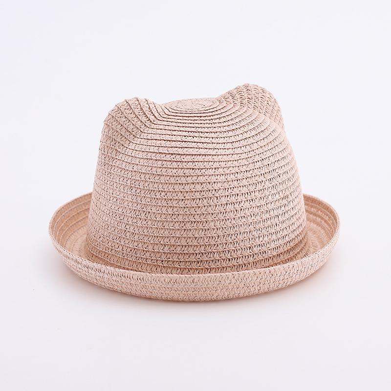 

Baby Girls Hat 48-50cm 1-3 Years Ear Straw Girl s Hat Breathable Sun Hats for Children Play Kids Beach Cap Seaside Holiday Hat 48-50cm розовый