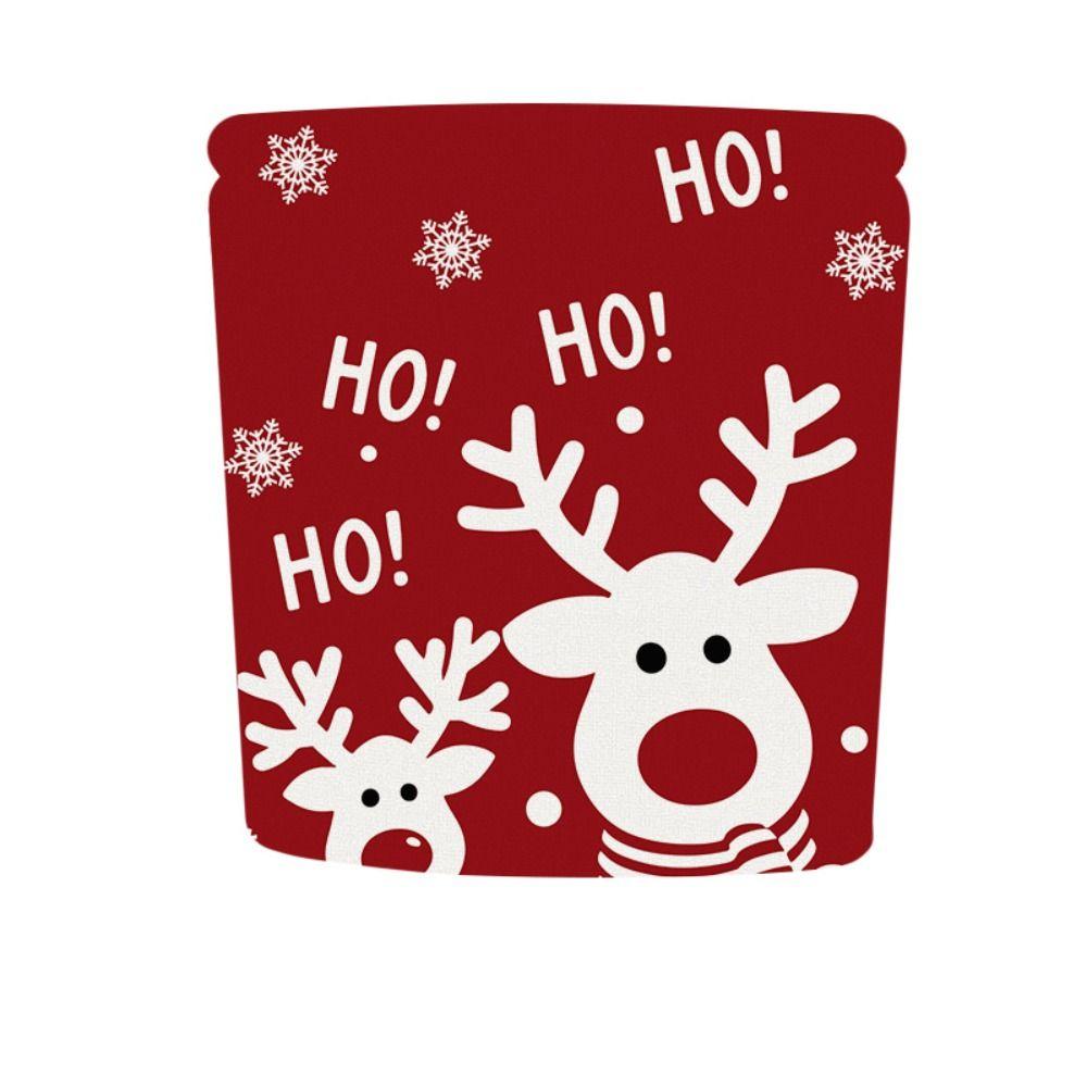 Removable Christmas Chair Cover Cartoon Santa Claus Xmas Dinner Chair Seat Cover Stretch Snowmen Seat Protector
