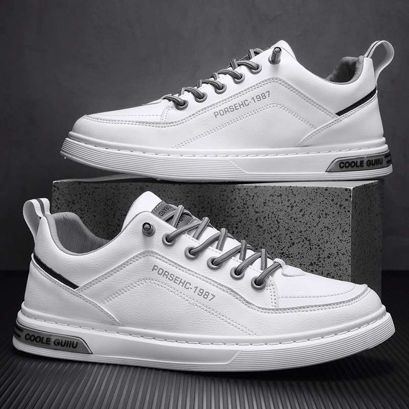 Men's shoes summer versatile trend casual niche black and white board shoes men's youth sports thick sole heightening small white tide shoes