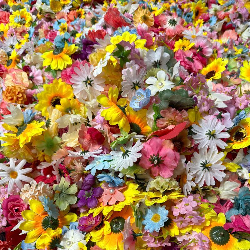 20Pcs Artificial Floating Flower Diy Colorful Random Simulation Flower Hanging Background Decor Curtain Wedding Gift Party Decor