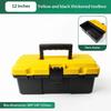 1Pc Plastic Tool Box 12/14 Inches Transparent Compartment Lightweight Small Parts Storage Holder for Hardware Organization