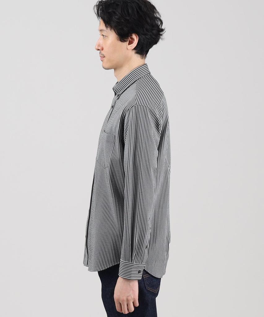 Takeo Kikuchi Casual Antibacterial and Seasonless Seersucker Jersey Light Beige Size 03 07081506 Shirt, Odor-Resistant, Shirt, Men's, (051), (L),