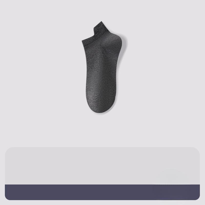 Men's Summer Thin Pure Color All Lift Ear Deodorant Sweat Absorption Breathable Heel Socks