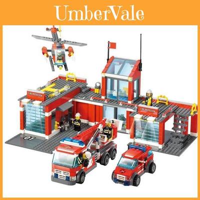 Police Fire Department Building Blocks Set For Kids Diy Construction Toys With Abs Plastic For Children