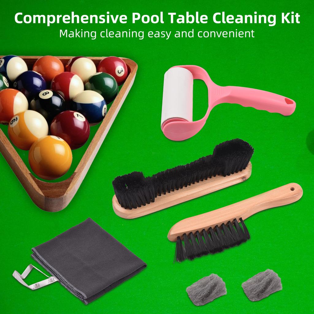 Premium Pool Table Cleaning Kit Billiards Accessories and Equipment Pool Table Brush for Felt Sticky Lint Roller Pool