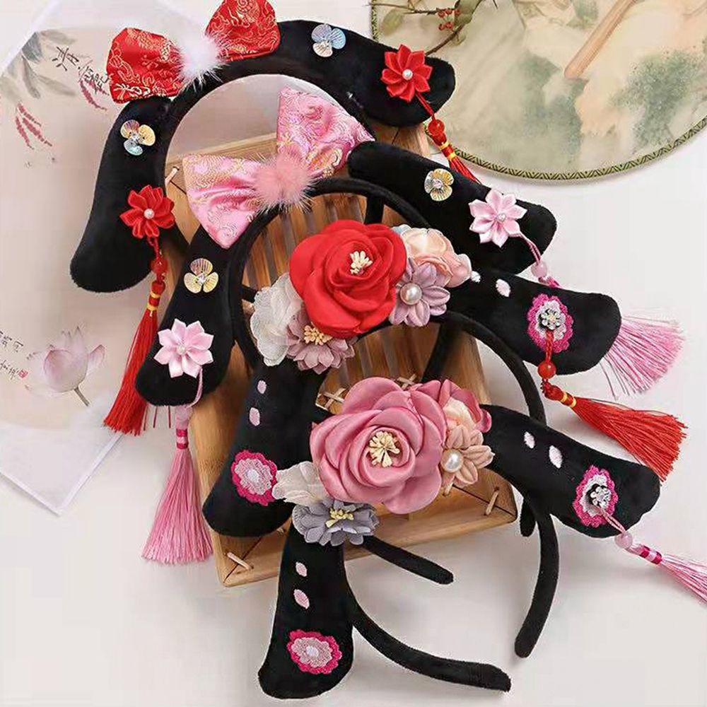 Headdress Flower Antique Headband Hanfu Hair Hoop Chinese Style Headwear Ancient Style Headwear