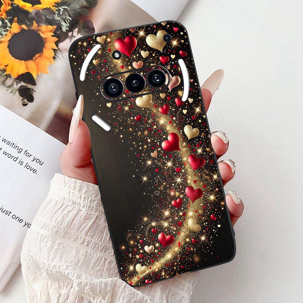 Téléphone pour rien (3a) A059 Coque Pour Nothing Phone 3a Étui Silicone Mode Luxe Fleurs Chat Mignon Drôle Peint Pare-chocs Souple