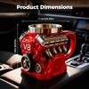 Kubek do kawy w stylu retro z silnikiem V8, personalizowany, z izolacją z podwójnymi ściankami, kubek samochodowy z uchwytem, idealny na Dzień Ojca, Boże Narodzenie, dla męża, mechanika, samochodu