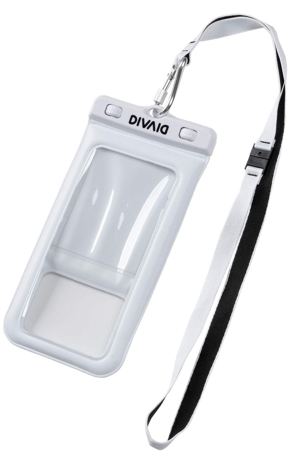 

DIVAID Wide Size Waterproof Case for iPhone Floating Type Smartphones, Dustproof, IP68, [White]