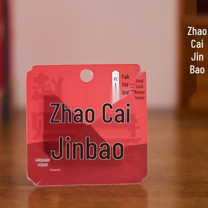 Acrylic Fridge Magnet with Homophone Blessing Text – Creative Chinese Surname Decoration Gift