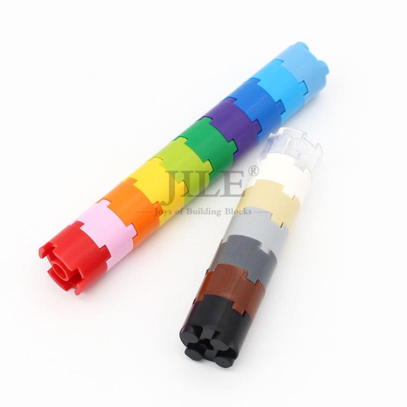 50PCS MOC Bricks Parts Round 2x2 with Axle Hole 3941 Educational Building Blocks Compatible Construction Assembles DIY Toys