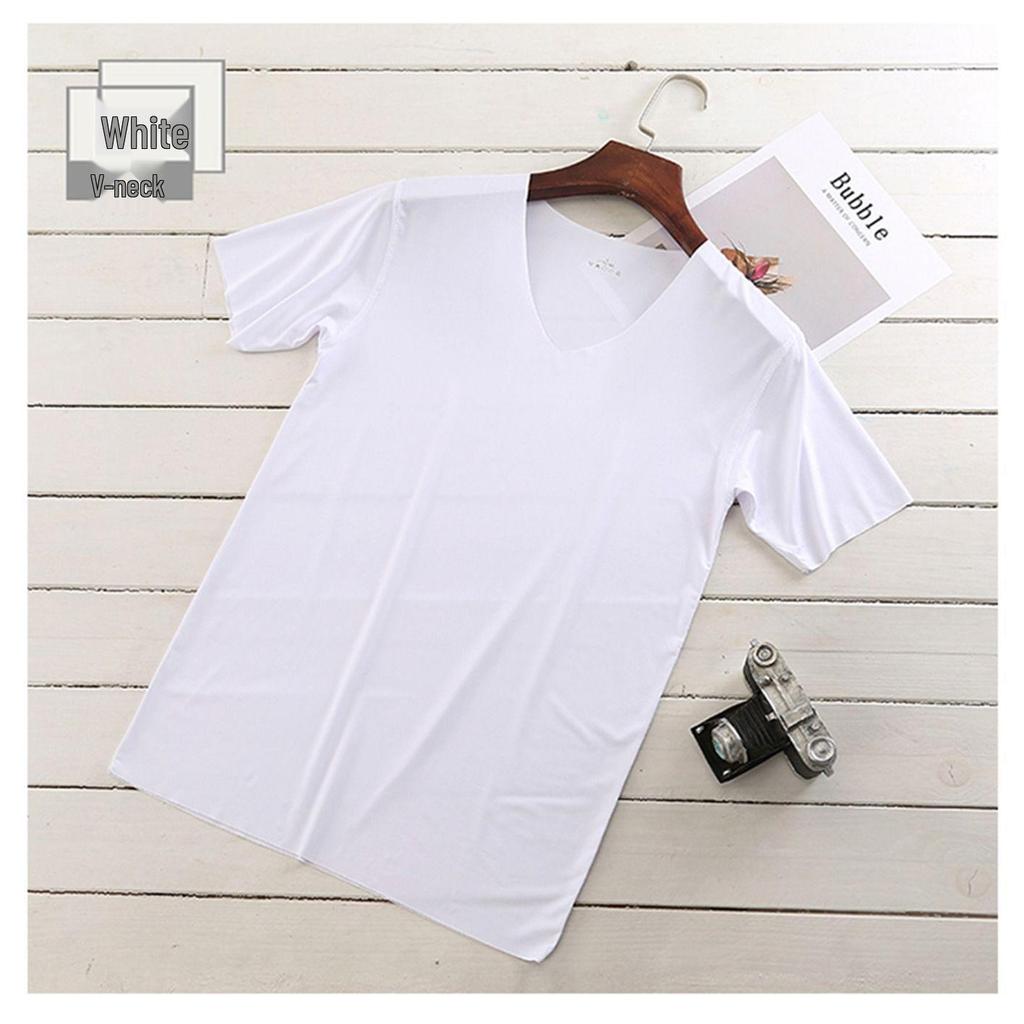 Men's Ice Silk Short Sleeve T-shirt - Popular in Southeast Asia