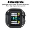 Precise LCD Colorful Display Internal sensor Security Alarm System Motor Tire Pressure Monitoring Alarm System With 2 External Sensors Motorcycle TPMS