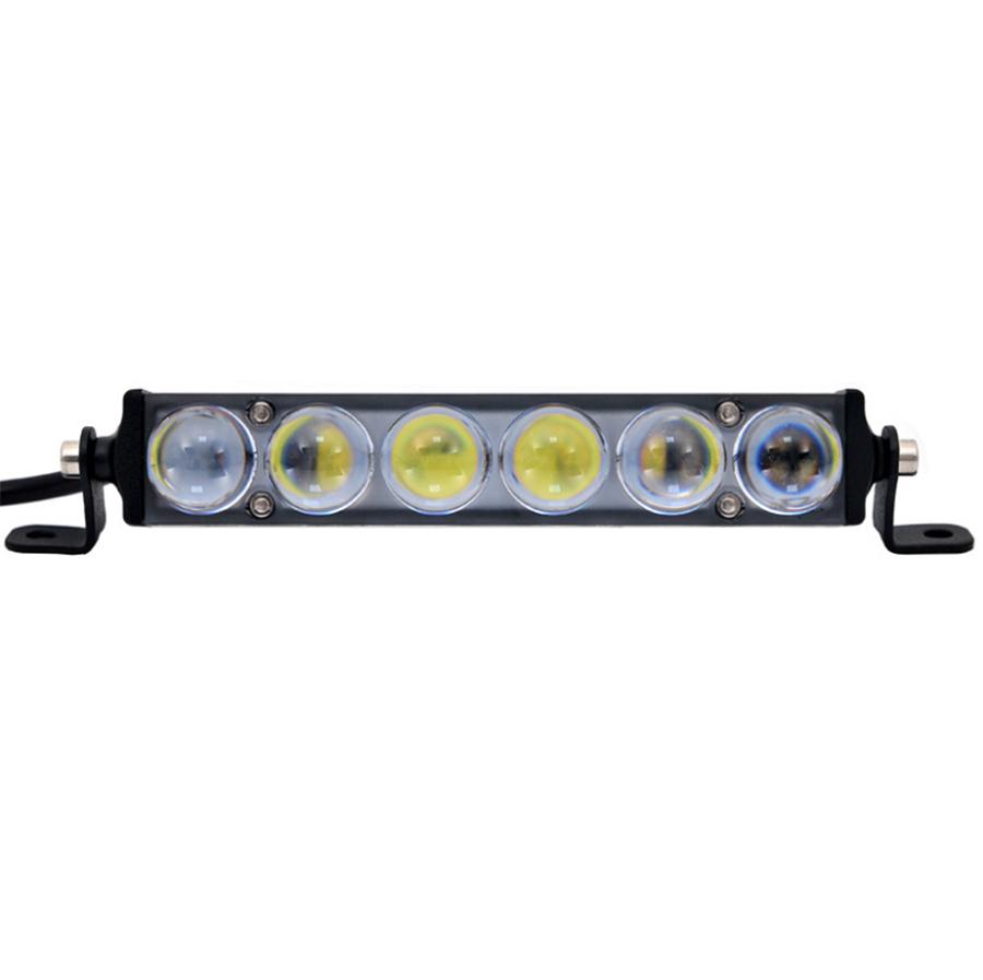 60W 6000LM 4D Single Row Slim LED Work Light Bar For ATV SUV 4X4 Car Truck
