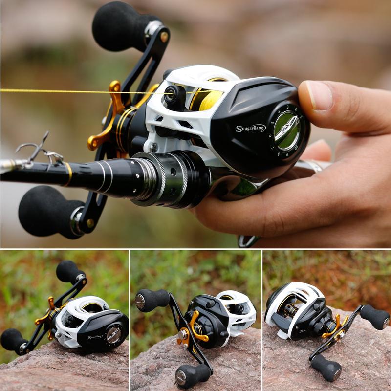 Buy Baitcast Reel with 9+1 Shielded Ball Bearings 16 Lb Carbon Fiber