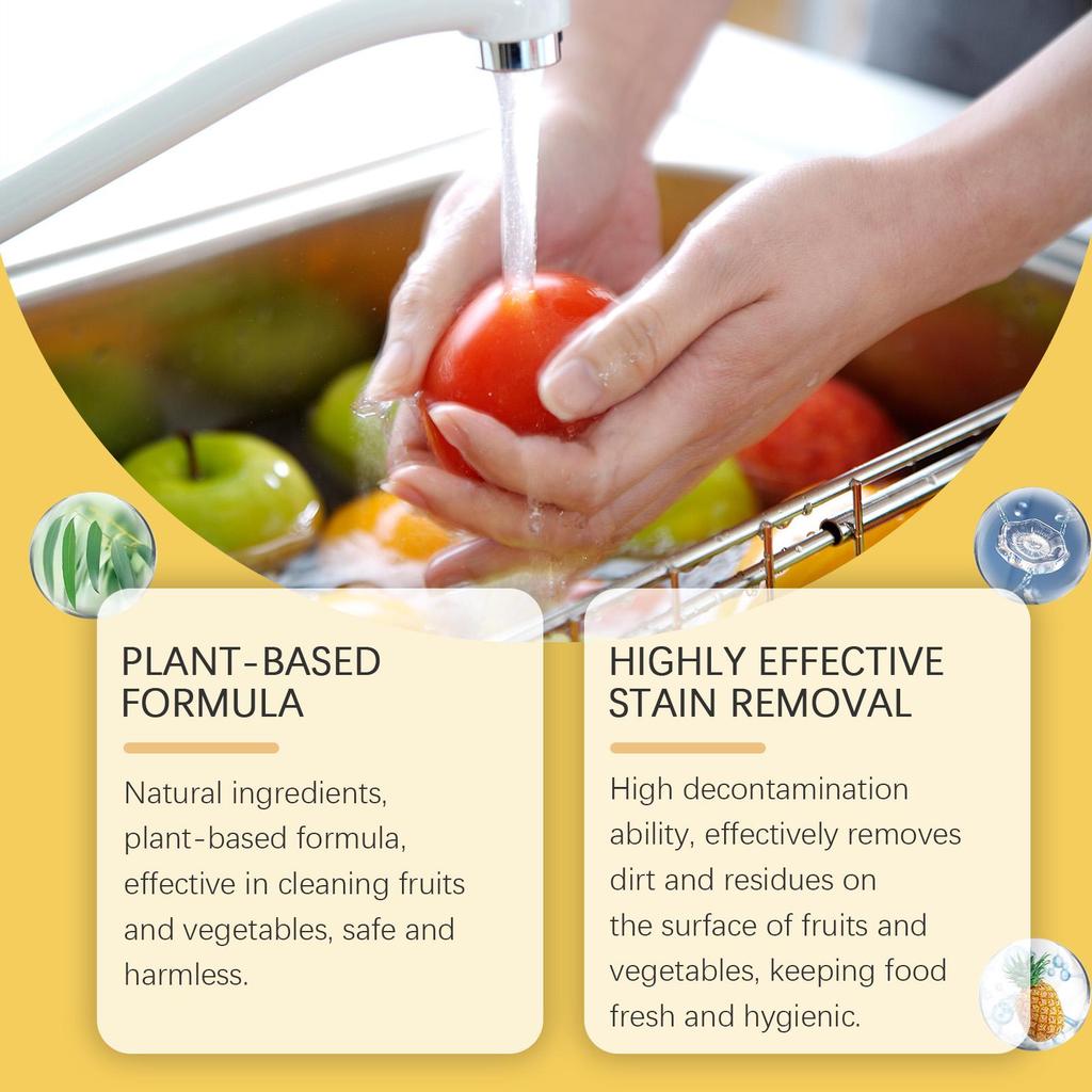 100ml Fruit & Vegetable Cleaner Gentle Degreasing Dishwashing Fruit & Vegetable Multi-Purpose Cleaner