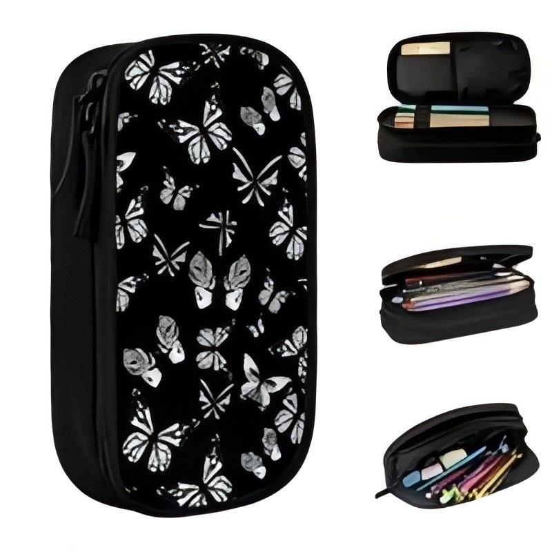 Student Zipper Pencil Case Polyester, Double Pencil Case Stationery Case Pencil Case Wish