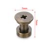 10sets Useful 10mm Solid Screw Nail Rivet Double Flat Head Belt/strap Rivets Luggage Leather Metal Craft High Quality