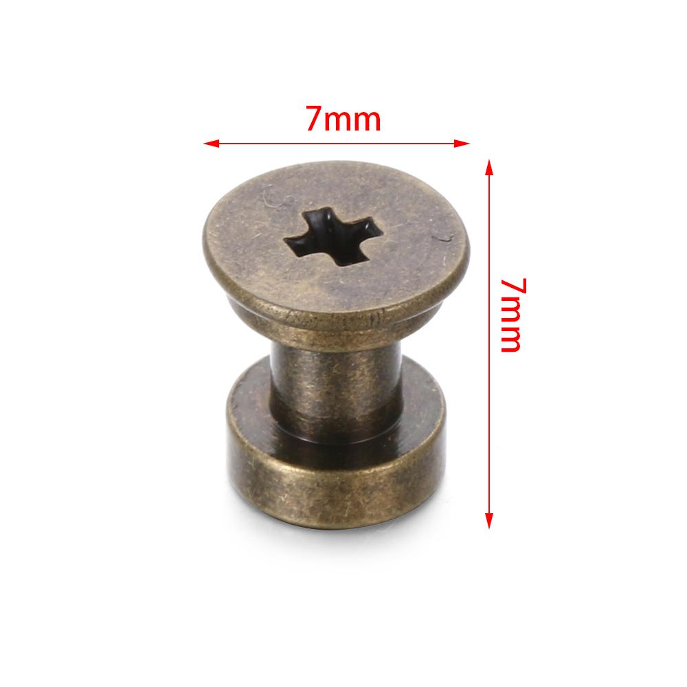 10sets Useful 10mm Solid Screw Nail Rivet Double Flat Head Belt/strap Rivets Luggage Leather Metal Craft High Quality