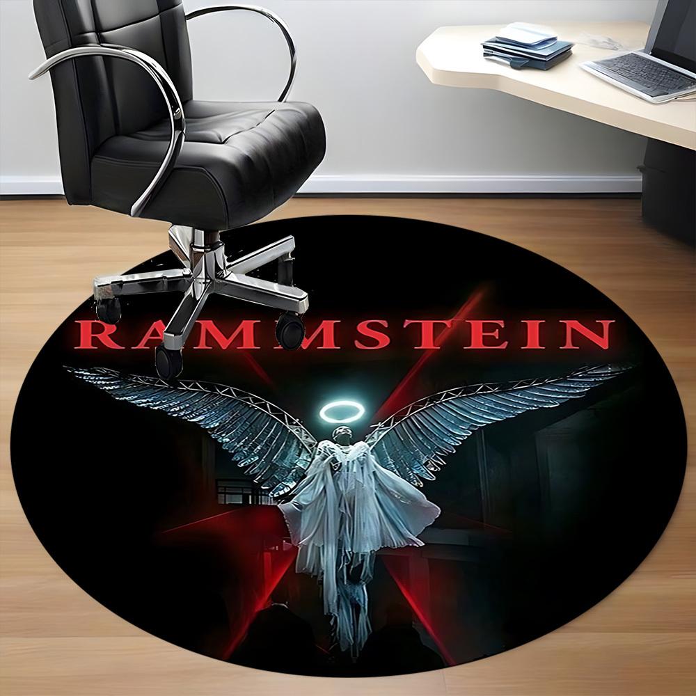 1pc Rammstein Carpet, Round Non-Slip Durable Large Size Office Carpet, Suitable for Office yy250908058