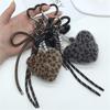 Yogodlns Heart Shape Leopard Mini Backpack Hanging Handbag Pendant Bag Pendant Bags Accessories