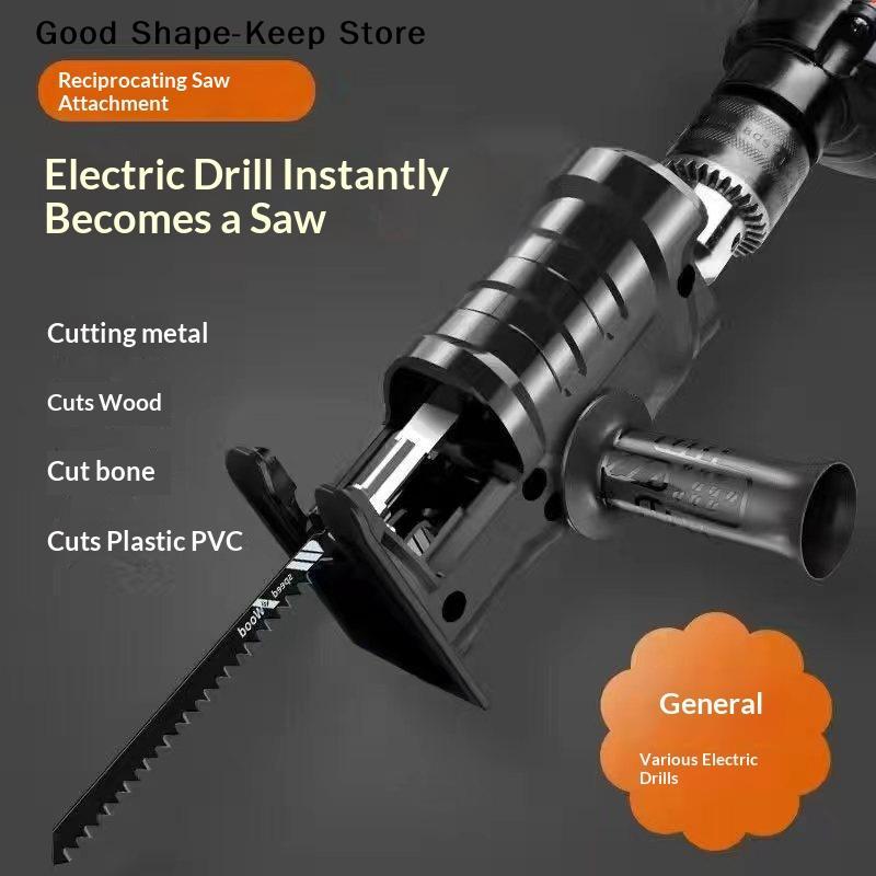 Woodworking Electric Drill Adapter Set Power Tool for Cutting PVC and Steel Pipes