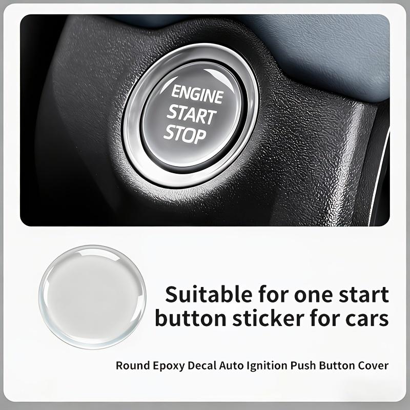 Crystal Transparent Protective Sticker for Car Ignition Switch Button, Suitable for Start/Stop Button Protection Sticker
