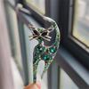 European and American Retro Rhinestone Kitten Brooch - High-End Designer Pin for Women