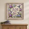 Kolibri Hortensia Broderikit, Kolibri Trädgård Tro Korsstygnskit, DIY Broderikit med Stämplat Tyg med Psalt, Nybörjare Handstygn