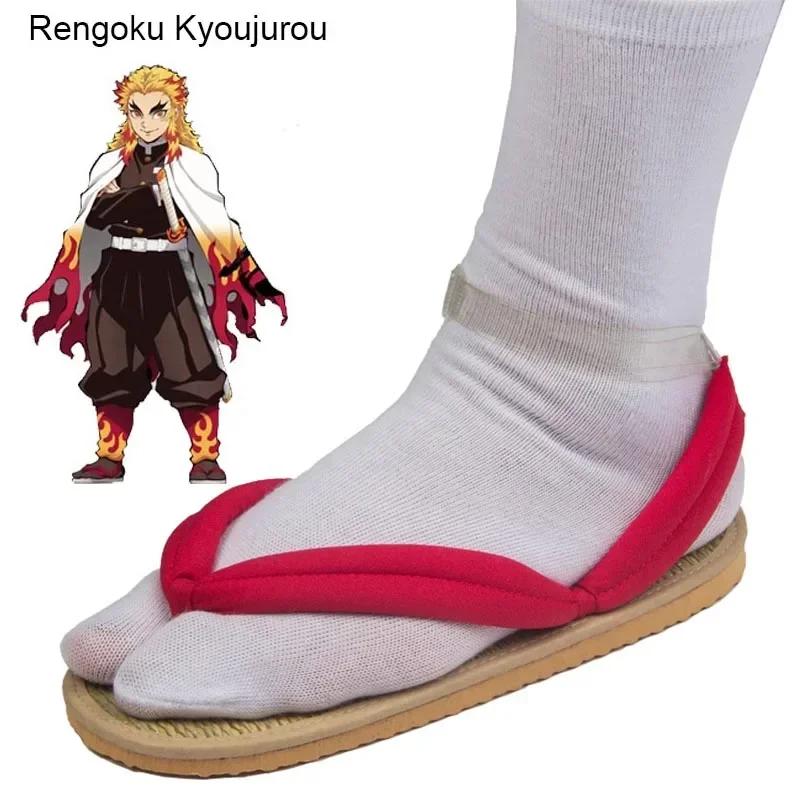 Hot Anime Demon Slayer Kimetsu No Yaiba Cosplay Accessories Kamado Nezuko Cosplay Clogs Kimono Flip-flops Geta Slippers Shoes