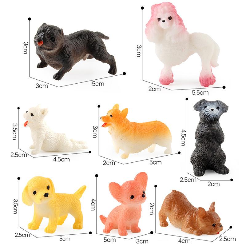 Simulation Animal Puppy Pet Model Set Hollow Early Education Puzzle Ornament Doll Direct Supply