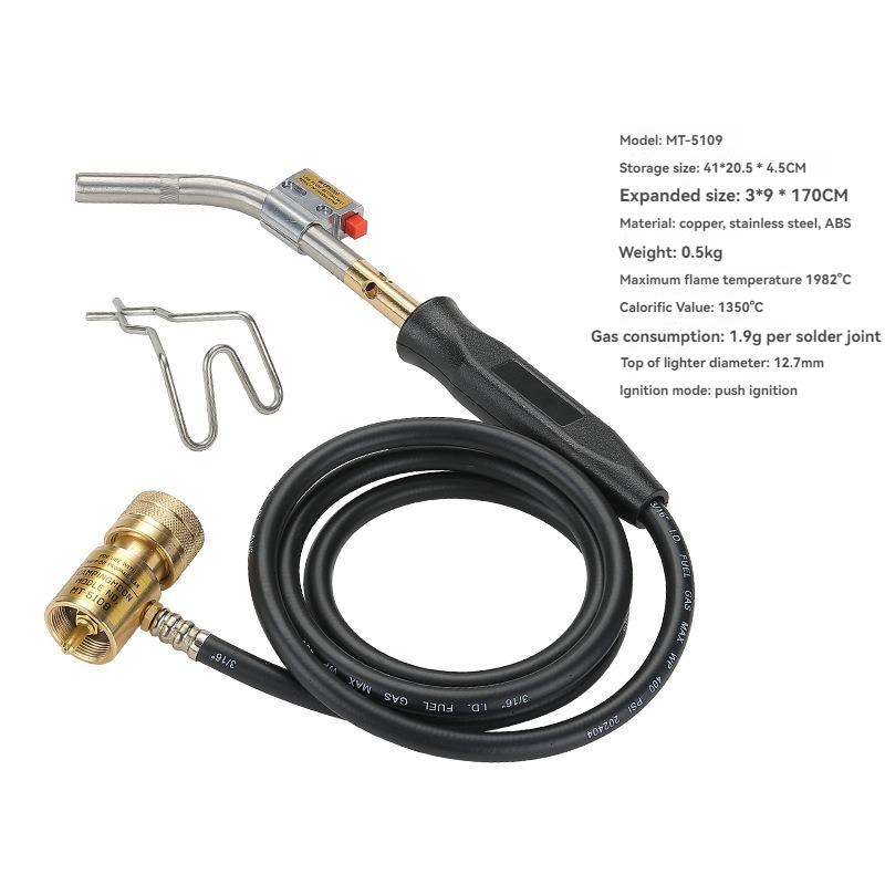 CAMPINGMOON MT-5110 American-Style High-Temperature MAPP Torch — Portable Oxygen-Free Propane Torch