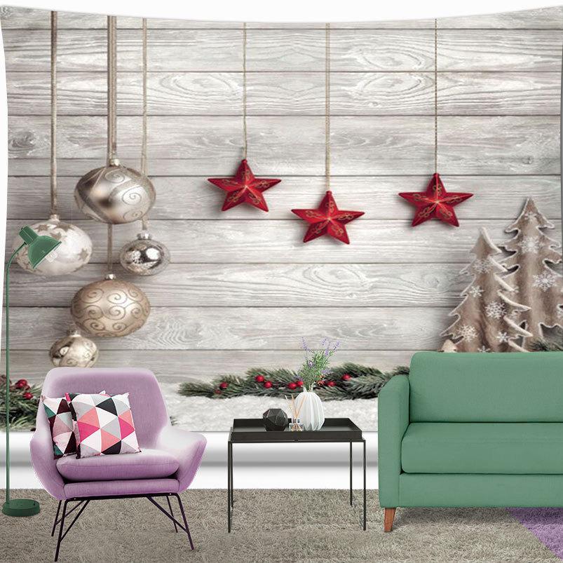 INS Style Christmas Wall Tapestry for Bedroom and Living Room, Brushed Cloth, 90g/sqm