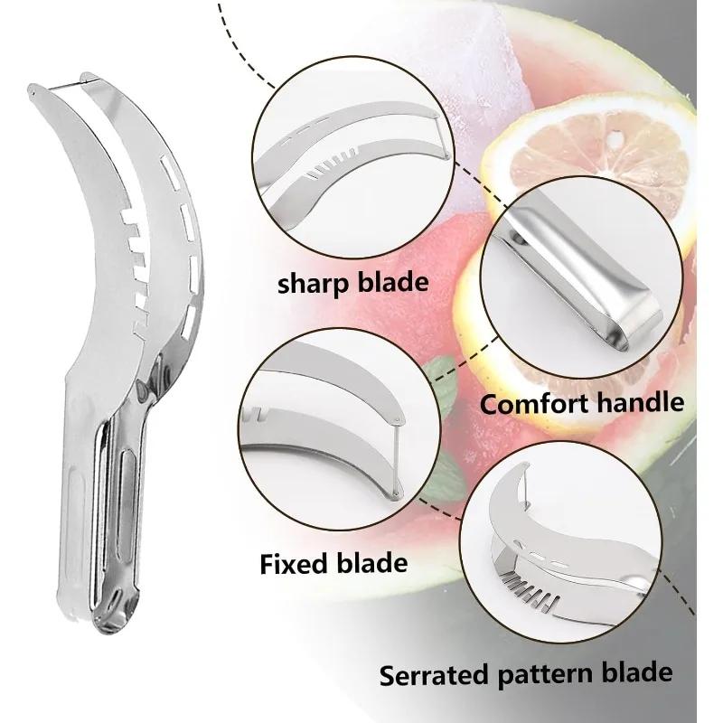 2 v 1 Kleště na ovoce Kráječ na meloun Artefakt Nerezový nůž Vykrajovátko Ovoce Meloun Klip Kráječ Nástroj Kuchyňské doplňky