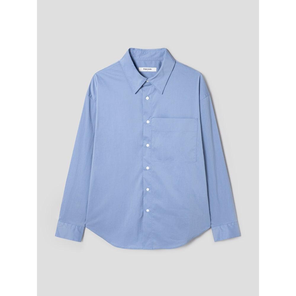 8Seconds Cotton Nylon Topstitch Shirt Sky Blue Sky Blue/Xxl