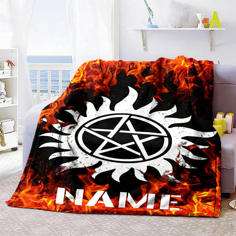 Warner (17) Customize Text Blanket Cozy Personalized Blanket Soft Warm Cozy Versatile for Living Room Office Couch Seaside Ideal for All Seasons