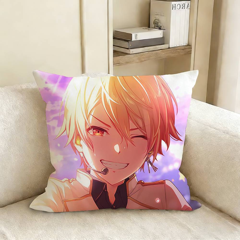 W-Wonderlands S-Showtime T-Tenma T-Tsukasa Pillow Case Living Room Sofa Cushion Cover Suitable For Home Bedroom Room Decoration Peach skin 18*18(CM)-1Pcs