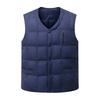 Herren Weste V-Ausschnitt Ärmellos Einfarbig Einreihig Weste Mantel Mit Taschen Winddichte Verdickte Steppweste Jacke