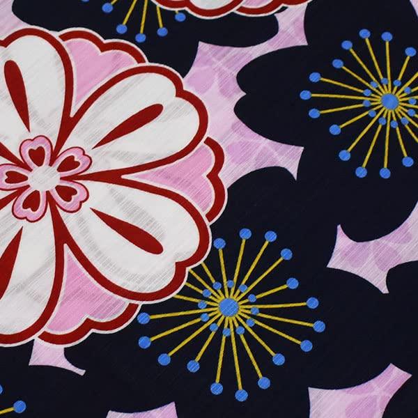 Kimono Yukata Tailored Sakura [Fashionable Iroha] (Pink/Navy)