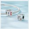 S925 Sterling Silver American Polish Commemorative Beads Popular Cube Collection Loose Beads Beads