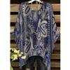 Relaxed Wide‑Sleeve Irregular Blouse