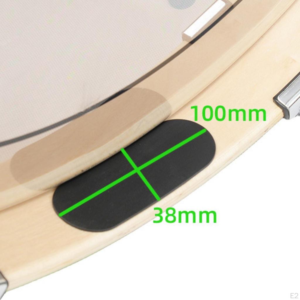 2x Bass Drum Hoop Protector Kick Rim with Self Adhesives Back User Friendly Sturdy