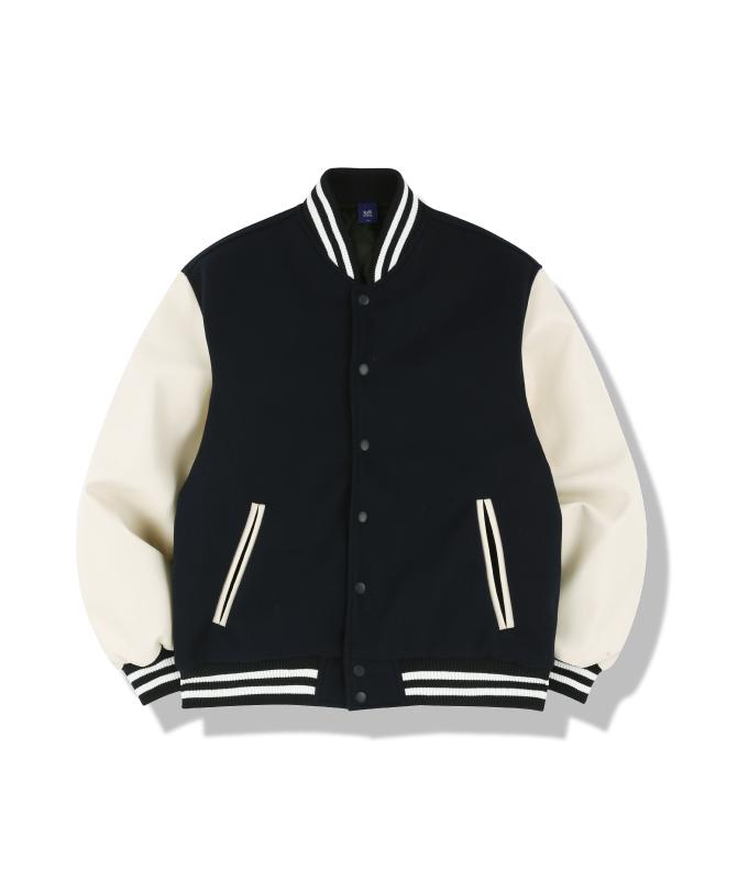 Raw Lab Ordinary Heavy Varsity Jacket (Navy)