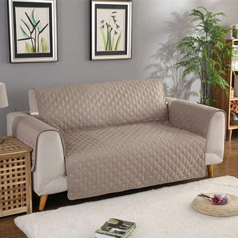 Good Quality Solid Color Soft Sanding Sofa Cover Dog Pets Sofa Towel Anti-slip Dirt-Proof Chair Sofa Protector Cover 1/2/3 Seats
