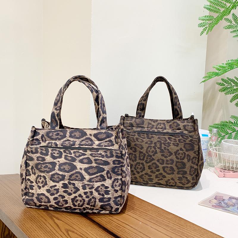 Autumn and winter bags women's new leopard print retro versatile underarm bag commuting to work portable mommy bag handbag