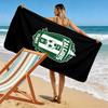 Asciugamano da Spiaggia FK Zalgiris Stampato, Asciugamano Grande Morbido ad Asciugatura Rapida per Spiaggia Campeggio Nuoto