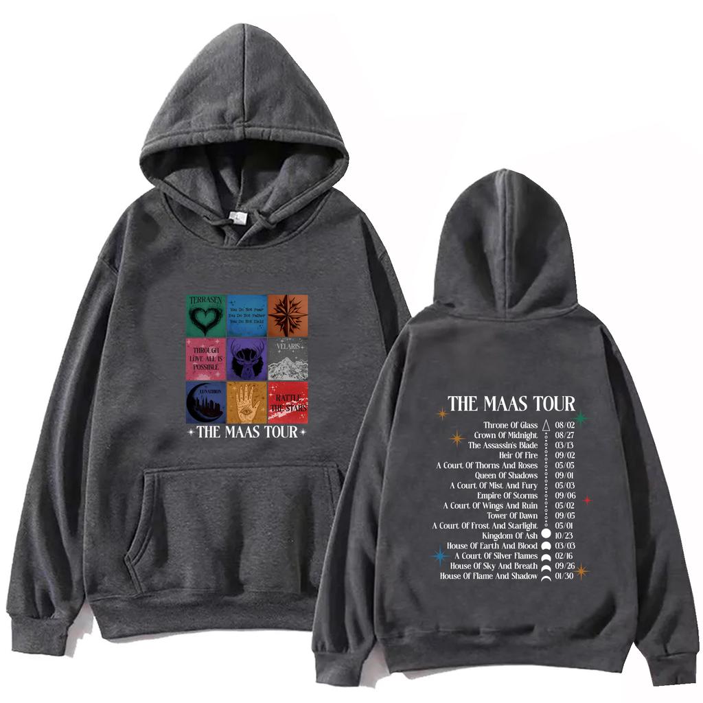 Sarah J Maas The Maas Tour Music Fans Gift Long Sleeve Women and Man Printing Casual Hoodie Spring and Summer