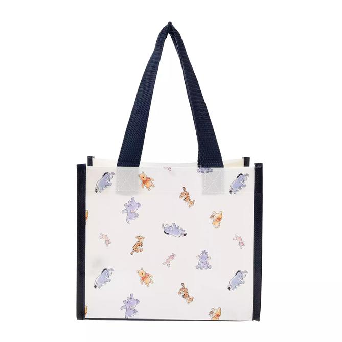 Disney Pooh & Friends Shopping Bag (S) Heartwarming Watercolor Japan NEW